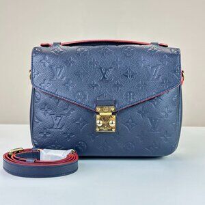 Louis Vuitton Navy Blue Empreinte Leather Metis Shoulder Bag Crossbody